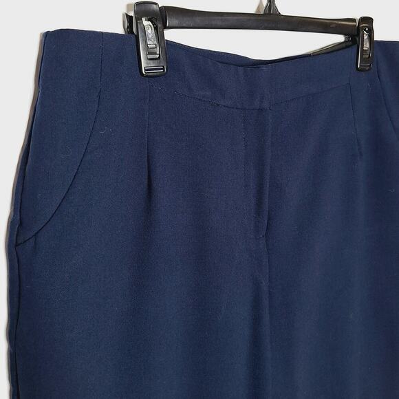 NEW Chico's SO Slimming Manhattan Trouser Pant Deep Navy 2 US 12 Large Straight - Picture 8 of 9